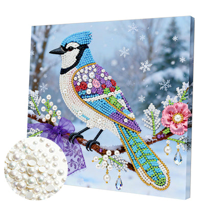 Little Bird - DIY Pearl Gem Art Diamond Painting Kits With Framefor Home Decor -25x25cm