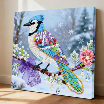 Little Bird - DIY Pearl Gem Art Diamond Painting Kits With Framefor Home Decor -25x25cm