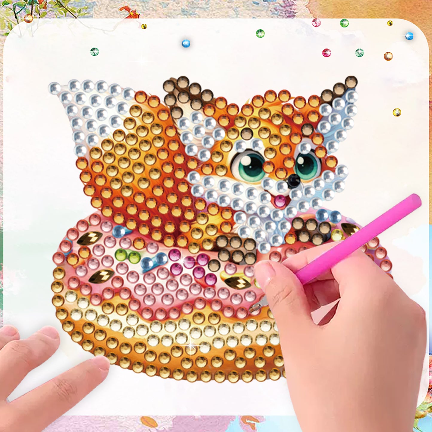 15pcs Donut Animal 2D Acrylic DIY Diamond Art Fridge Magnet Kit for Home Decor