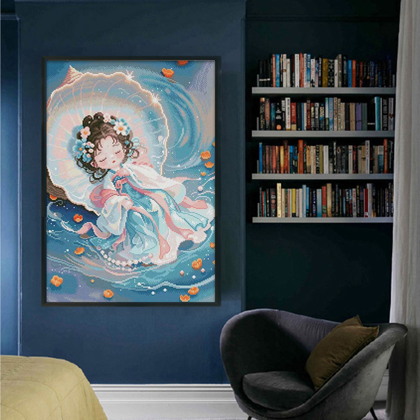 Seashell Fairy - 11CT Stamped Cross Stitch 50*70CM(Mona Lisa Brand)