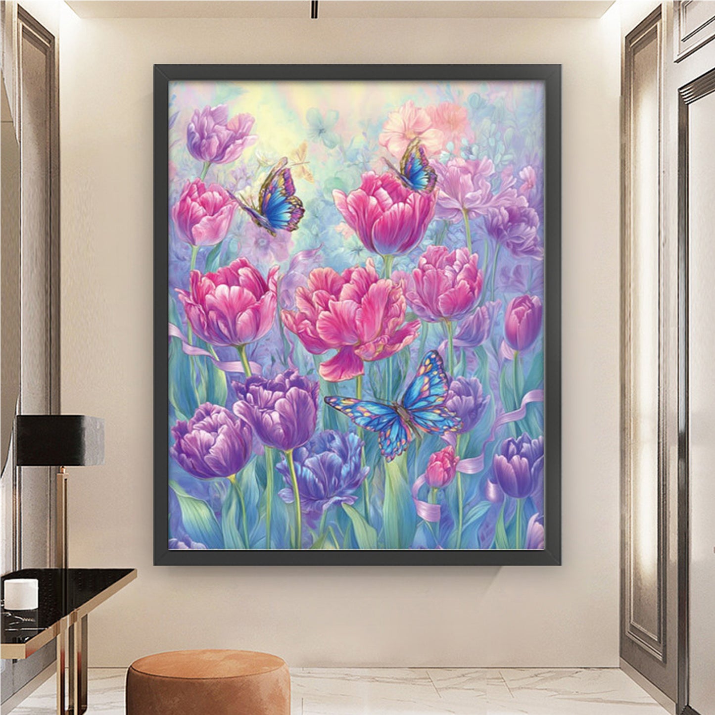 Tulip - 11CT Stamped Cross Stitch 52*65CM(Mona Lisa Brand)