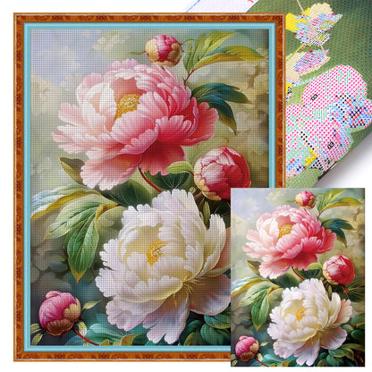 Peony - 11CT Stamped Cross Stitch 50*65CM(Mona Lisa Brand)