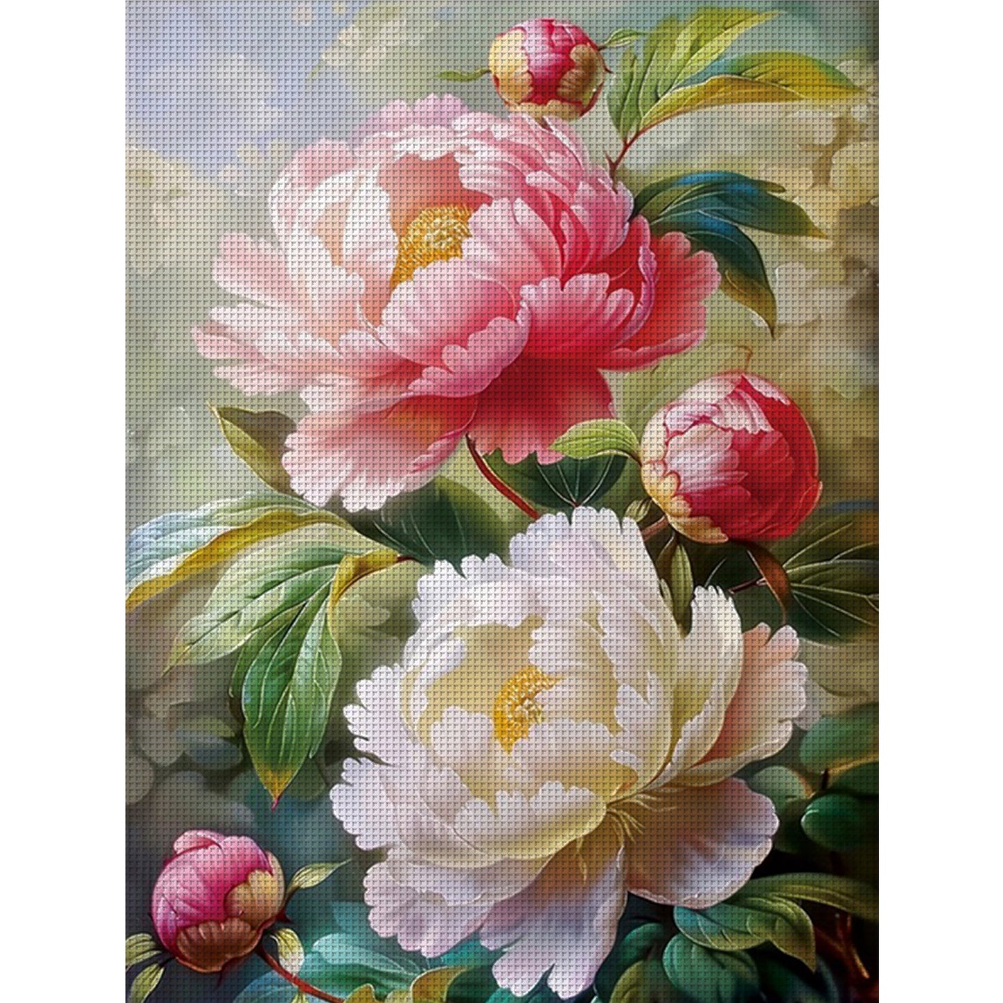 Peony - 11CT Stamped Cross Stitch 50*65CM(Mona Lisa Brand)