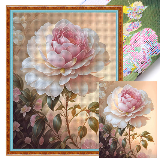 Camellia - 11CT Stamped Cross Stitch 55*70CM(Mona Lisa Brand)