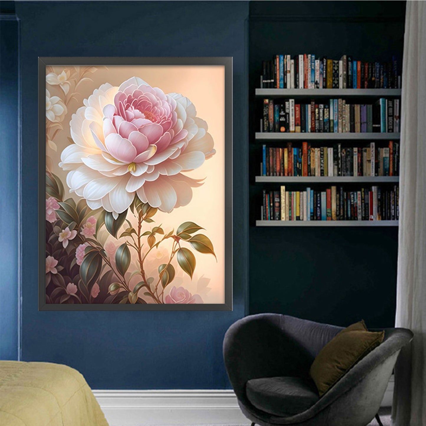 Camellia - 11CT Stamped Cross Stitch 55*70CM(Mona Lisa Brand)