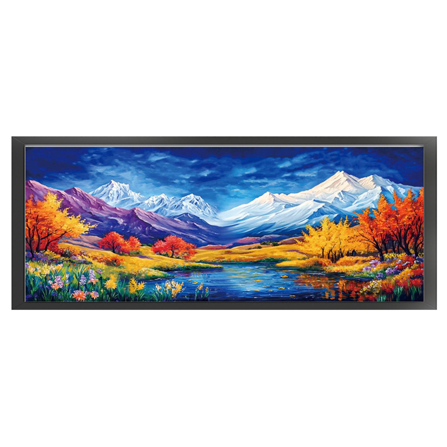 Rich In Mountains And Waters - 11CT Stamped Cross Stitch 150*60CM(Mona Lisa Brand)