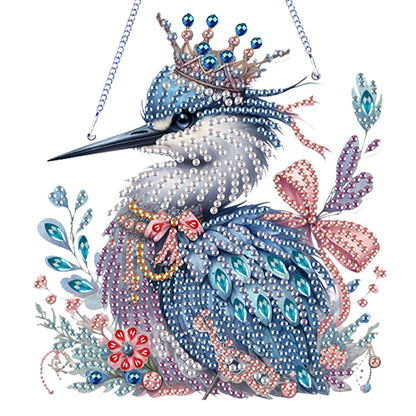 4Pcs Flower Bird 2D Flat DIY Diamond Painting Kit Home Wall Crystal Art Pendant