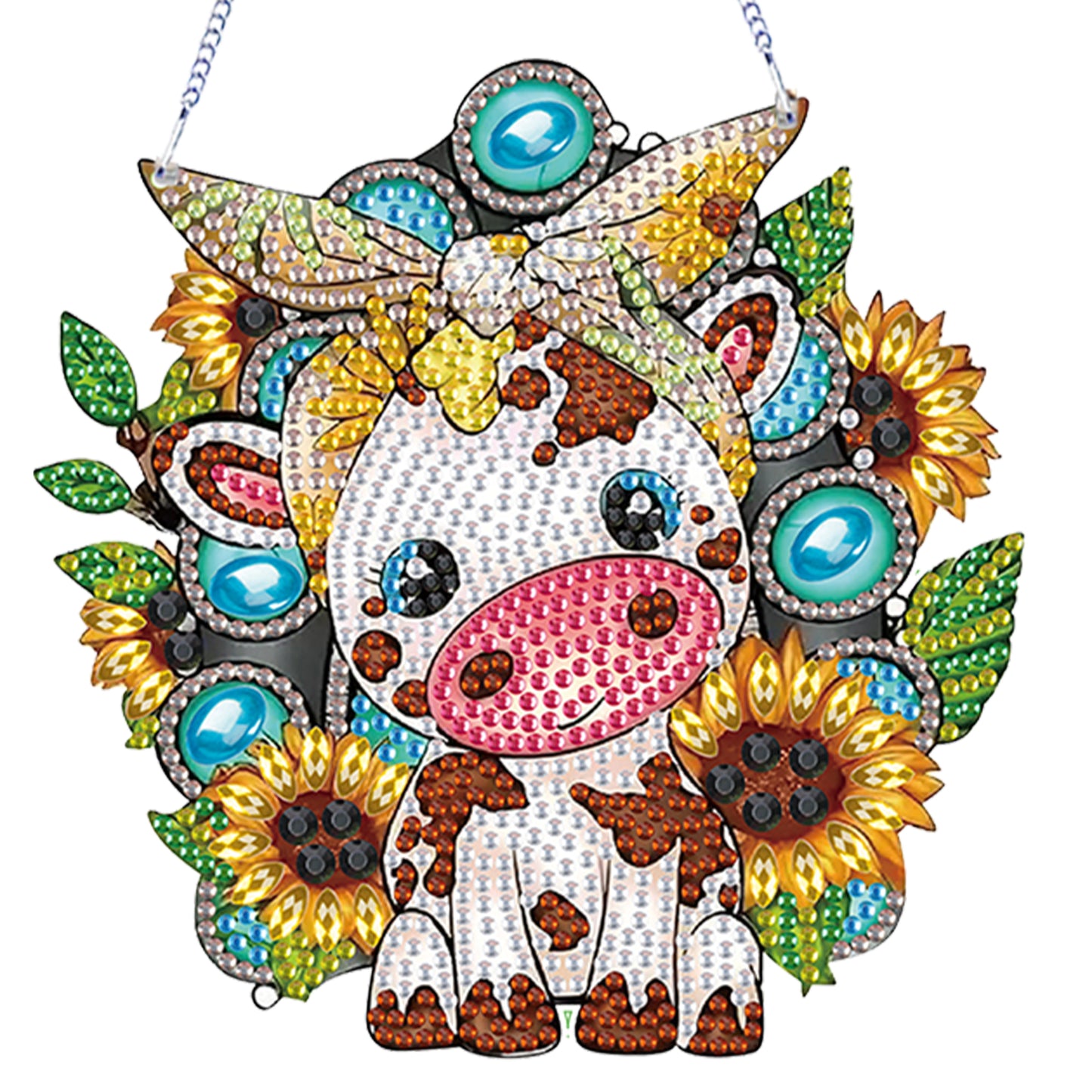 4Pcs Flower Animals 2D Flat DIY Diamond Painting Kit Home Crystal Art Pendant