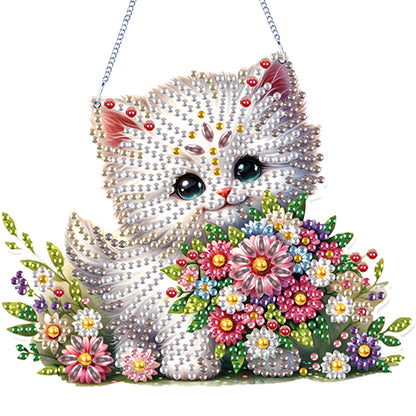 4Pcs Flower Animals 2D Flat DIY Diamond Painting Kit Home Crystal Art Pendant