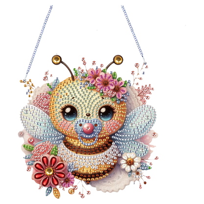 4Pcs Flower Animals 2D Flat DIY Diamond Painting Kit Home Crystal Art Pendant