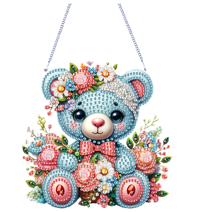 4Pcs Flower Animals 2D Flat DIY Diamond Painting Kit Home Crystal Art Pendant