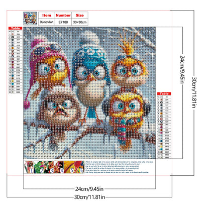 Bird - Full Round Drill Diamond Painting 30*30CM