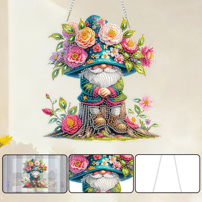 Flower 2D Flat DIY Acrylic Diamond Art Paintings Pendant for Home Wall Decor