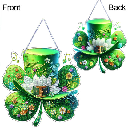 St Patricks Day 1 DIY 2D Flat Acrylic Diamond Painting Dots Pendant for Adults