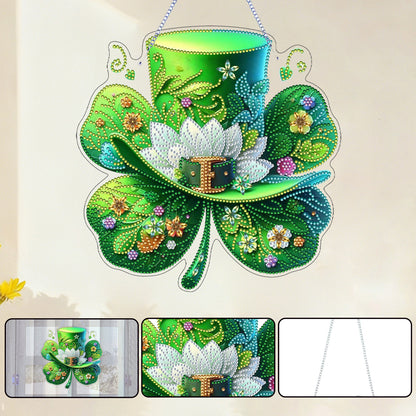 St Patricks Day 1 DIY 2D Flat Acrylic Diamond Painting Dots Pendant for Adults