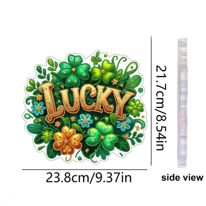 Lucky DIY 2D Flat Acrylic Diamond Painting Dots Pendant for Adults Home Decor