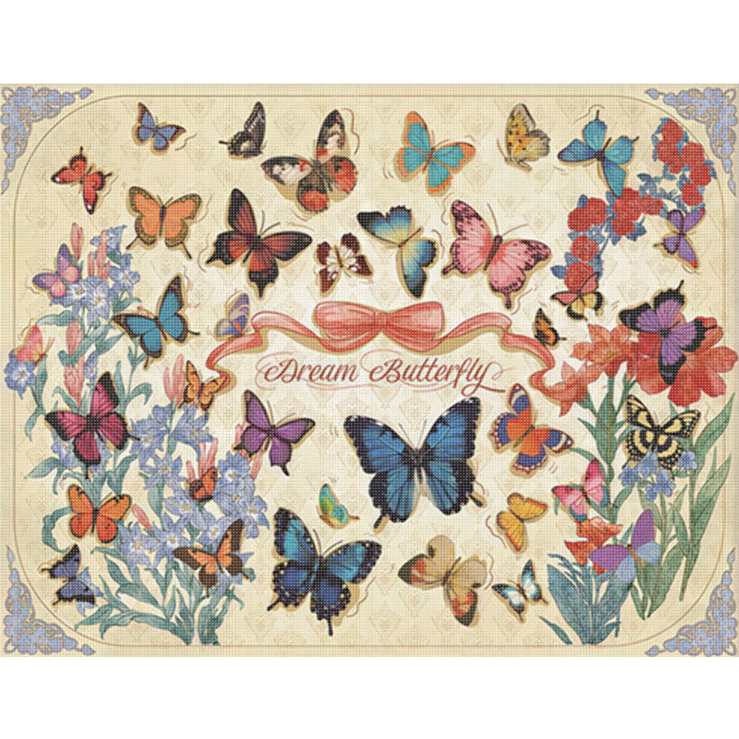 Butterfly - 11CT Stamped Cross Stitch 70*58CM(Mona Lisa Brand)