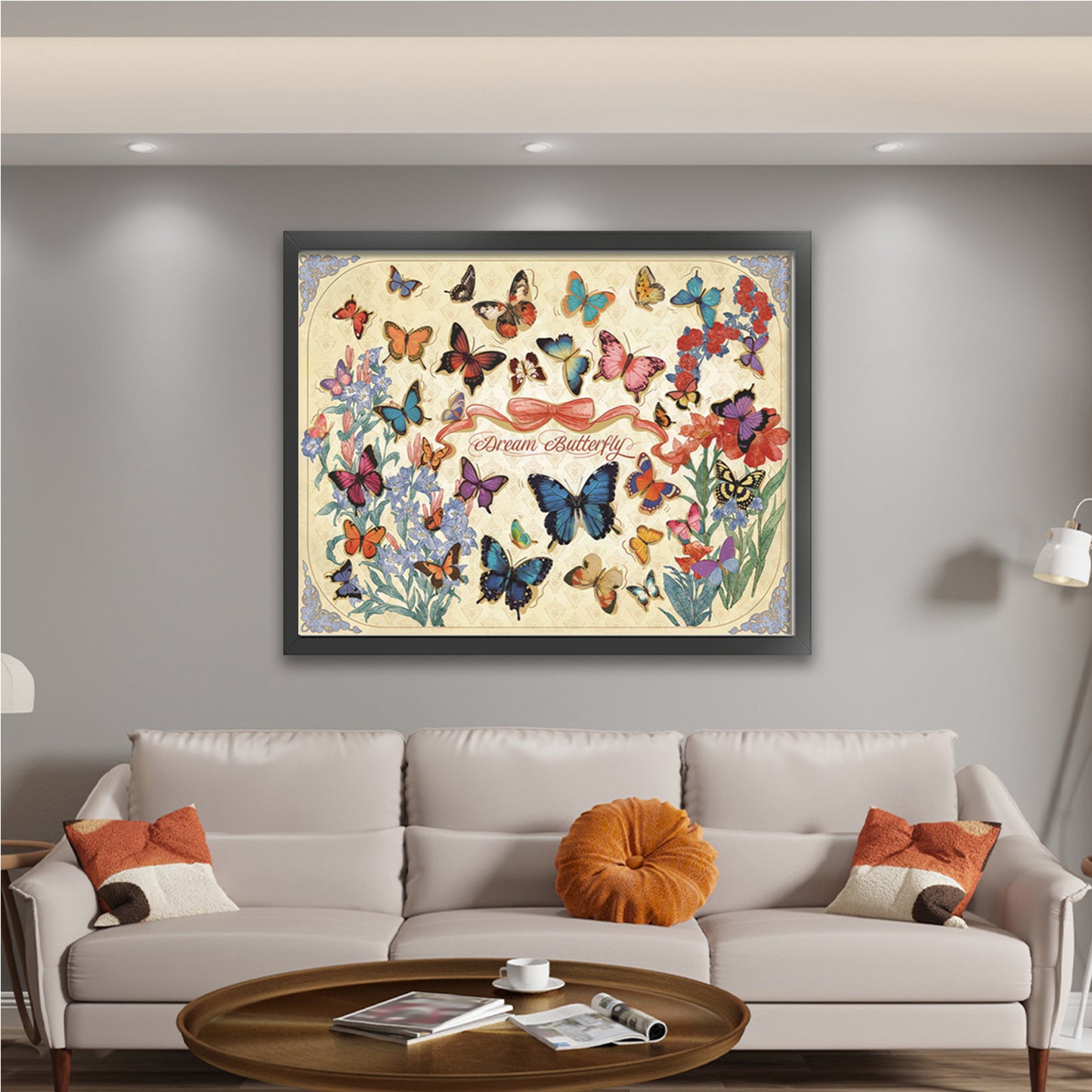Butterfly - 11CT Stamped Cross Stitch 70*58CM(Mona Lisa Brand)