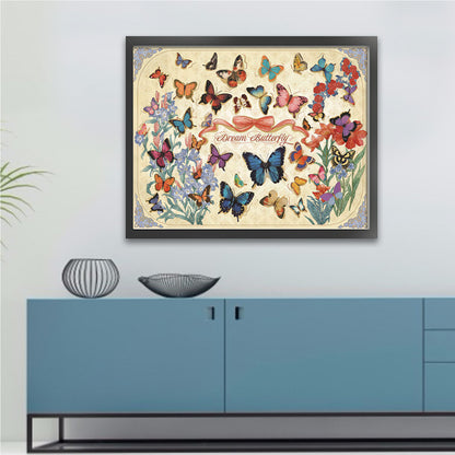 Butterfly - 11CT Stamped Cross Stitch 70*58CM(Mona Lisa Brand)