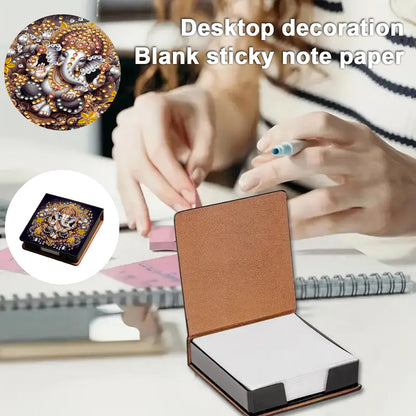 Animals Flowers PU DIY 5D Diamond Painting Note Box 640 Blank Notepad for Office