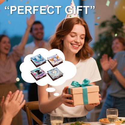 Animal Angels Wooden DIY 5D Diamond Painting Note Box 640 Notepads Office Home