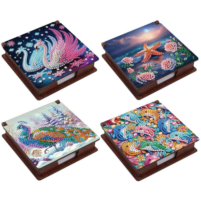 Animal Ambience Wooden DIY 5D Diamond Painting Note Box 640 Notepads Office Home