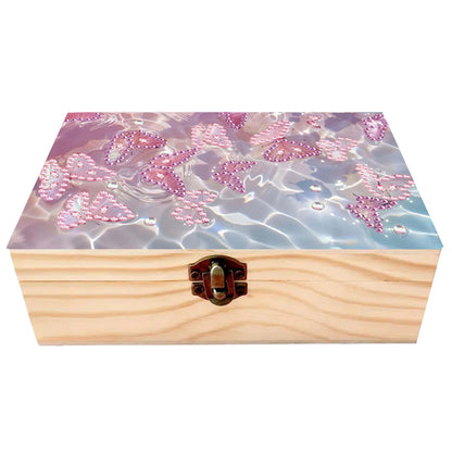 Butterfly Ripple DIY Wooden 5D Diamond Art Diamond Art Storage Box for Adults