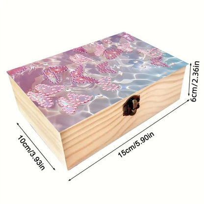 Butterfly Ripple DIY Wooden 5D Diamond Art Diamond Art Storage Box for Adults