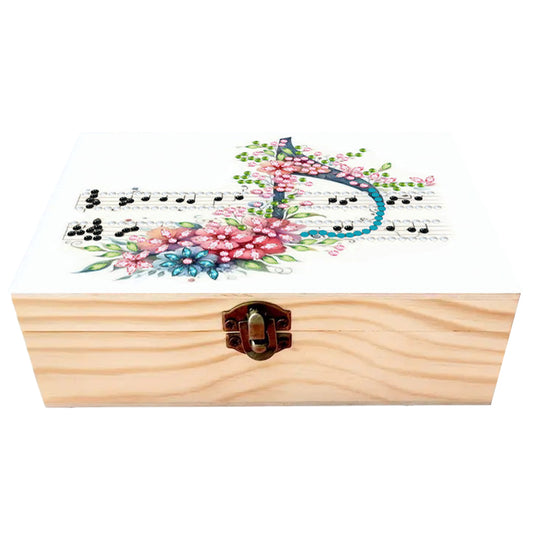 Musical Note DIY Wooden 5D Diamond Art Diamond Art Storage Box for Adults Gifts