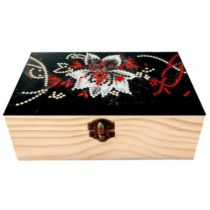 Flower DIY Wooden 5D Diamond Art Diamond Art Storage Box for Adult Desktop Decor