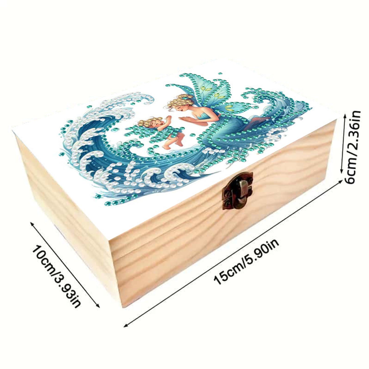 Fairy and the Waves DIY Wooden 5D Diamond Art Diamond Art Storage Box for Adults