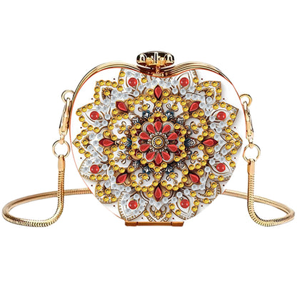 Dandelion DIY Acrylic Love Art Diamond Painting Coin Purse with Chain for Women