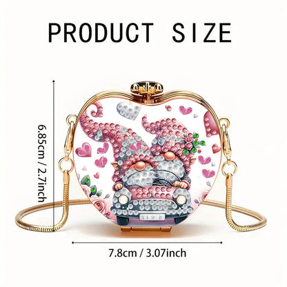 Two Goblins DIY Acrylic Love Art Diamond Painting Coin Purse w/ Chain for Women