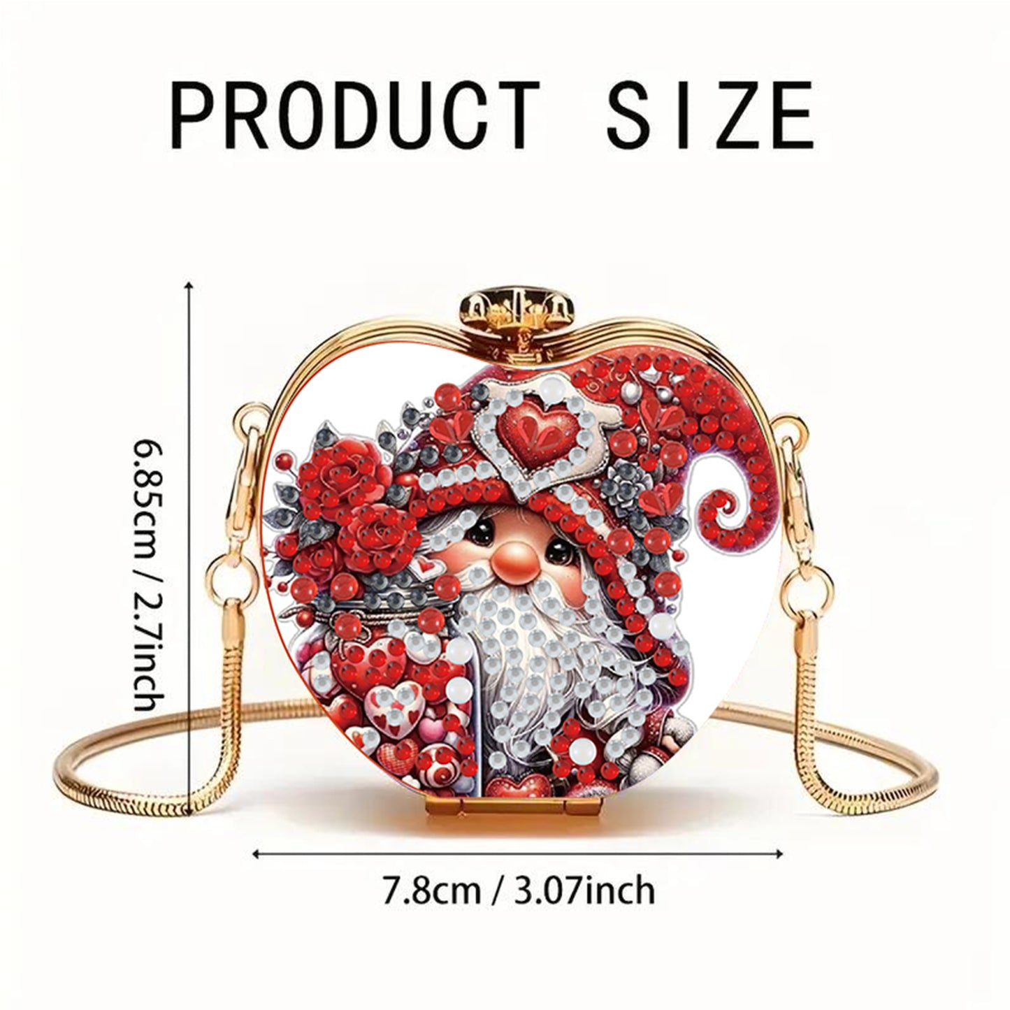 Goblin DIY Acrylic Love Art Diamond Painting Coin Purse w/ Chain for Women Girl