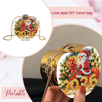 Santa Claus 2026 DIY Acrylic Love Diamond Painting Coin Purse w/ Chain for Women