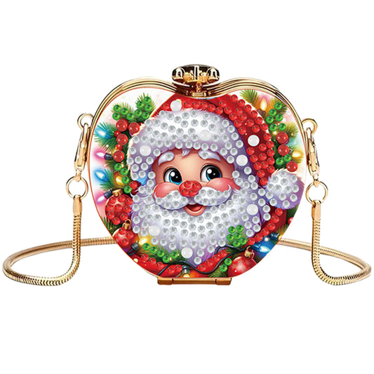 Santa Claus DIY Acrylic Love Art Diamond Painting Coin Purse w/ Chain for Women