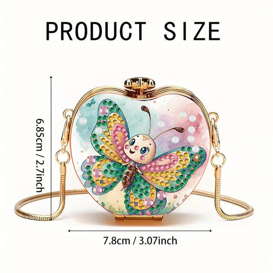 Butterfly DIY Acrylic Love Art Diamond Painting Coin Purse with Chain for Women