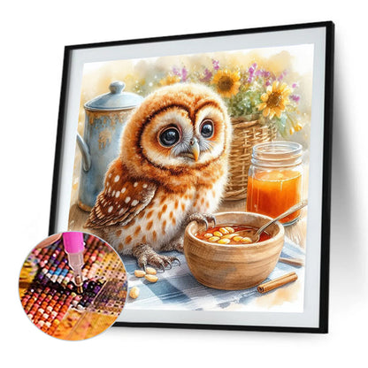 Owl - Full Square Drill Diamond Painting 30*30CM