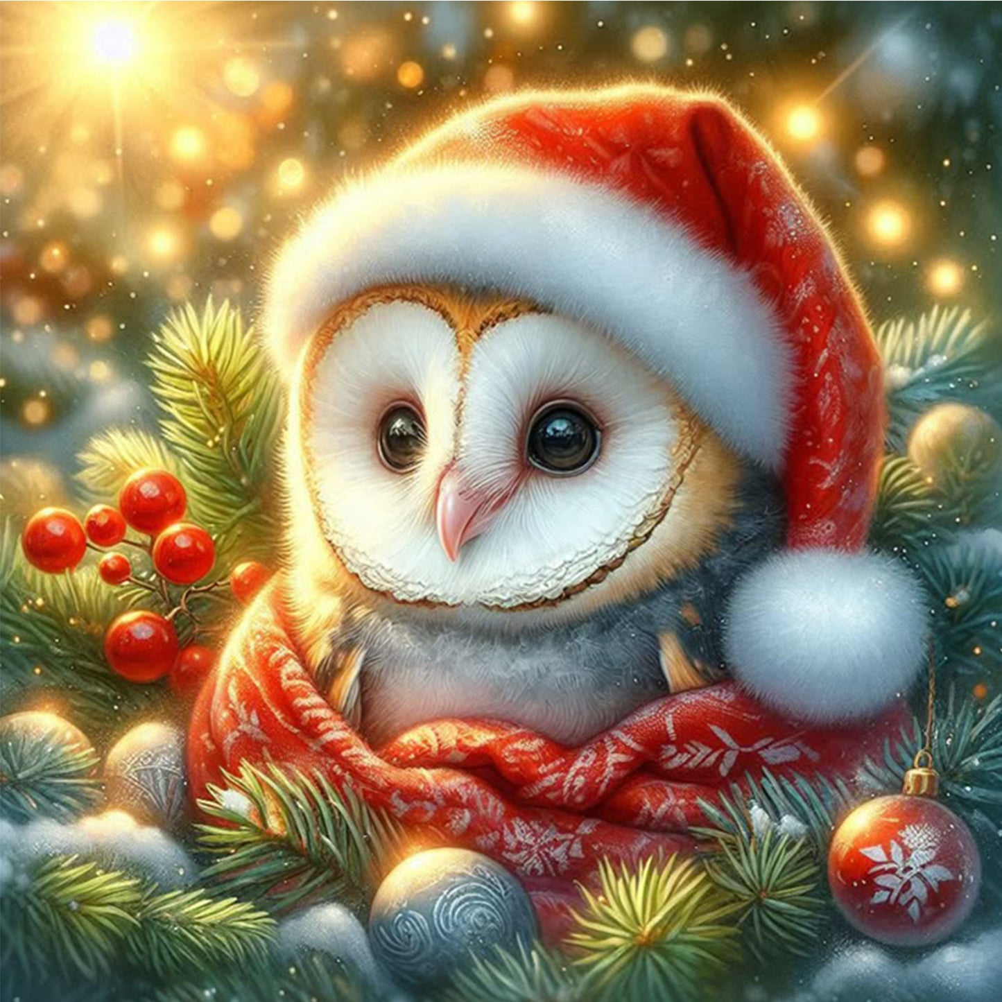 Owl - Full Square Drill Diamond Painting 30*30CM