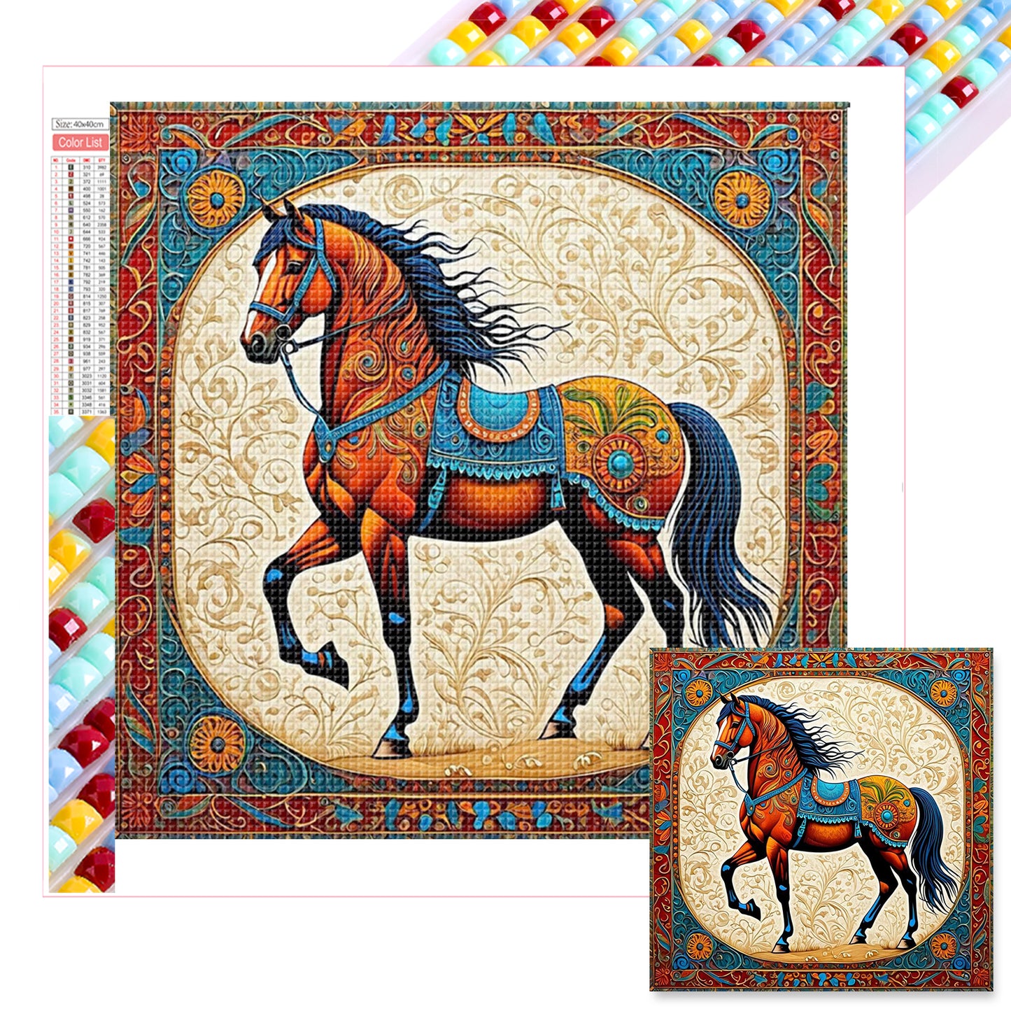 Horse - Full Square Drill Diamond Painting 40*40CM