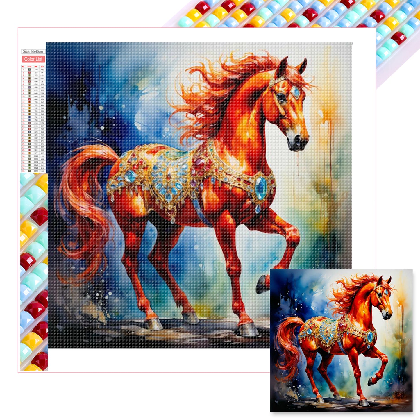 Horse - Full Square Drill Diamond Painting 40*40CM