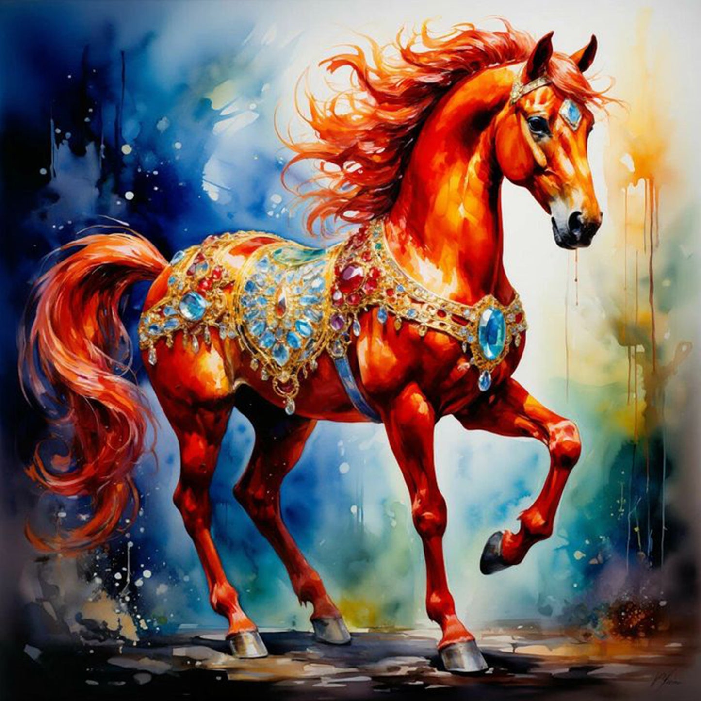 Horse - Full Square Drill Diamond Painting 40*40CM