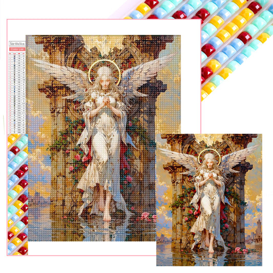Rose And Angel - Full Square Drill Diamond Painting 40*50CM