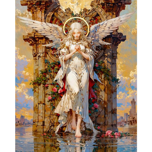 Rose And Angel - Full Square Drill Diamond Painting 40*50CM