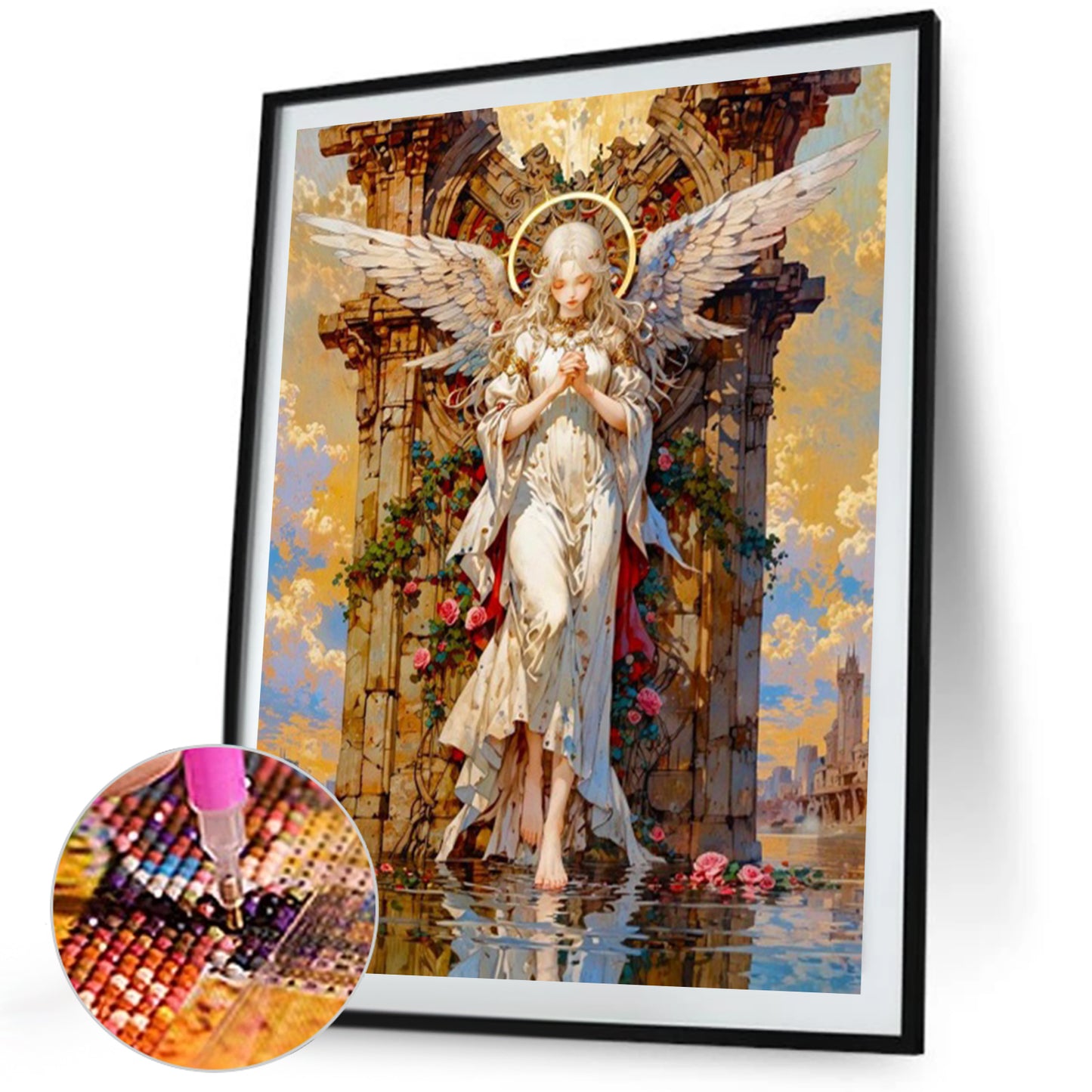 Rose And Angel - Full Square Drill Diamond Painting 40*50CM