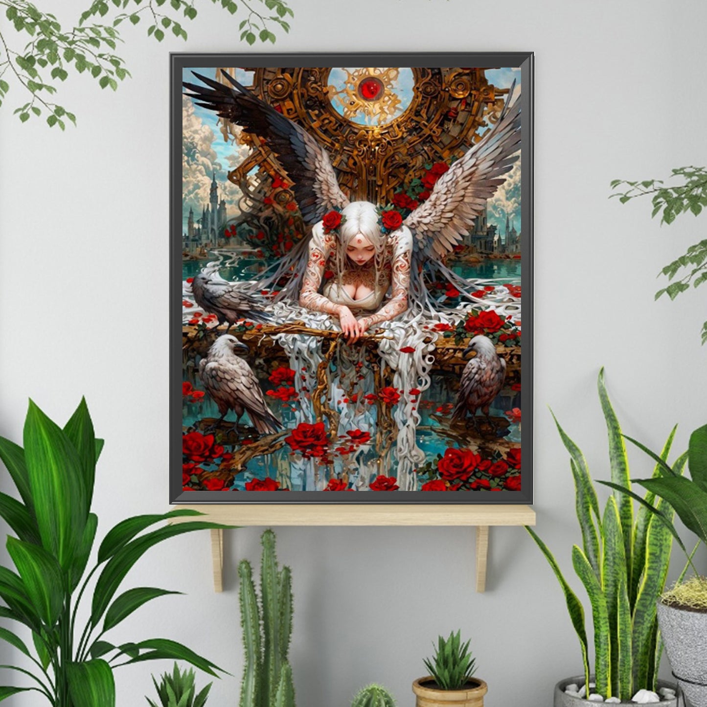 Rose And Angel - Full Square Drill Diamond Painting 40*50CM