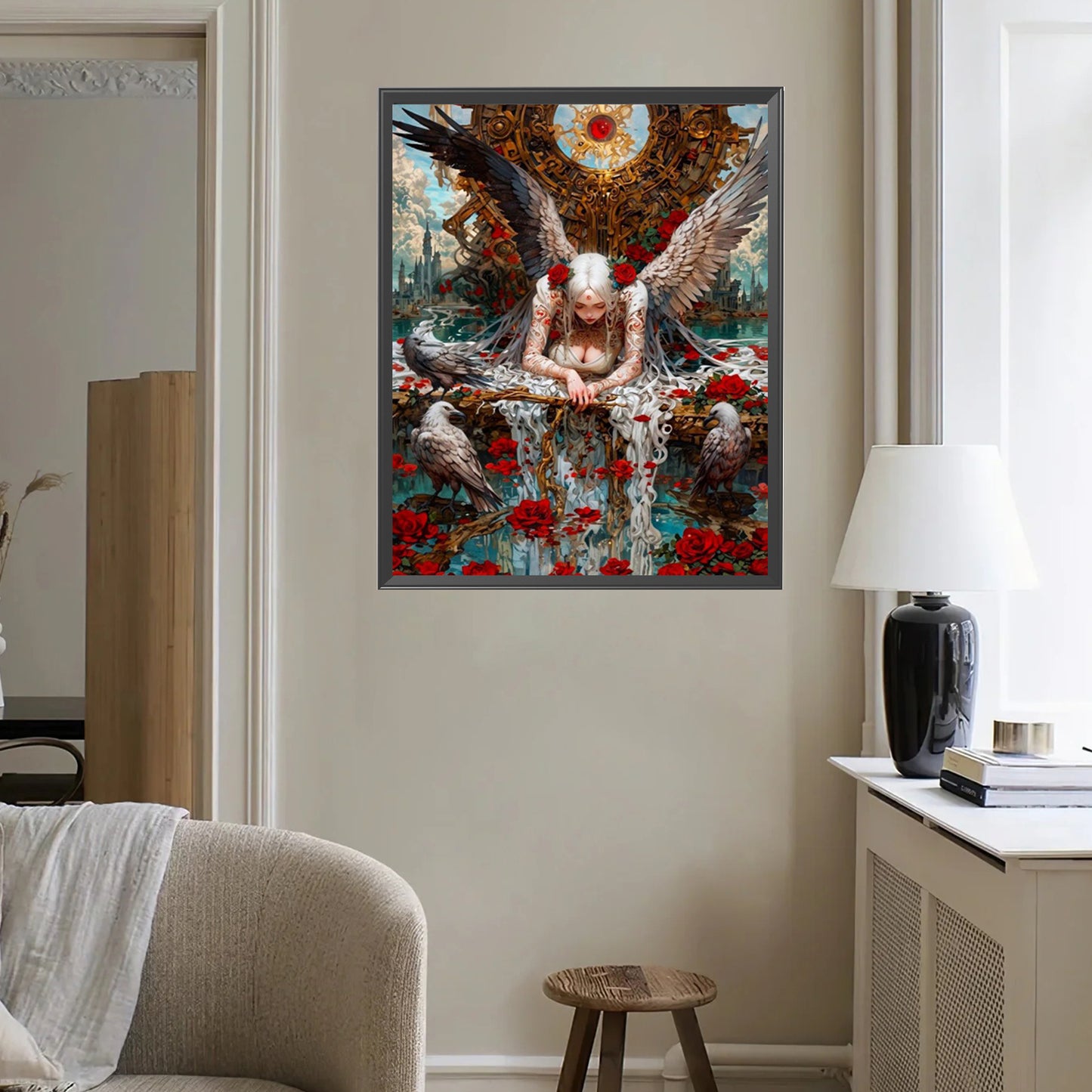 Rose And Angel - Full Square Drill Diamond Painting 40*50CM