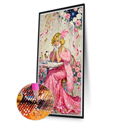 Pink Lady - Full Square Drill Diamond Painting 40*70CM
