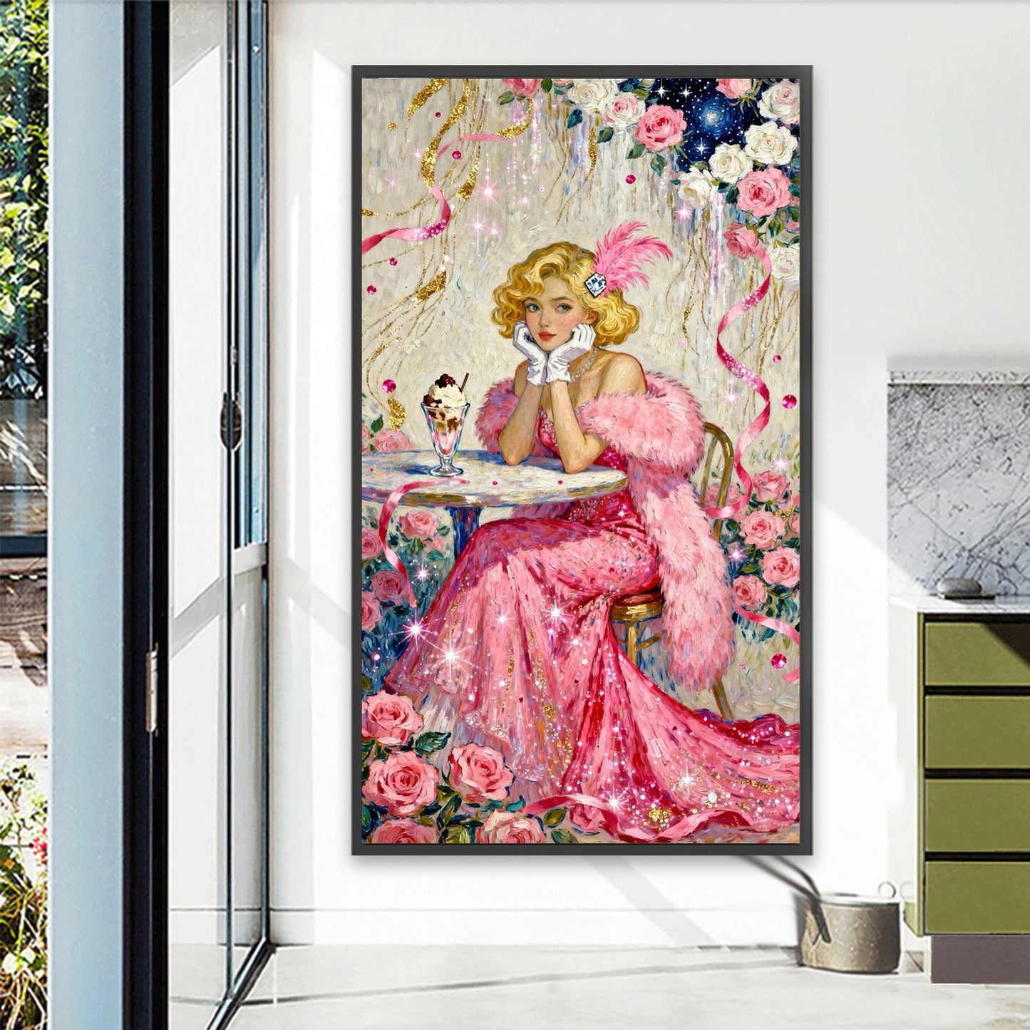Pink Lady - Full Square Drill Diamond Painting 40*70CM