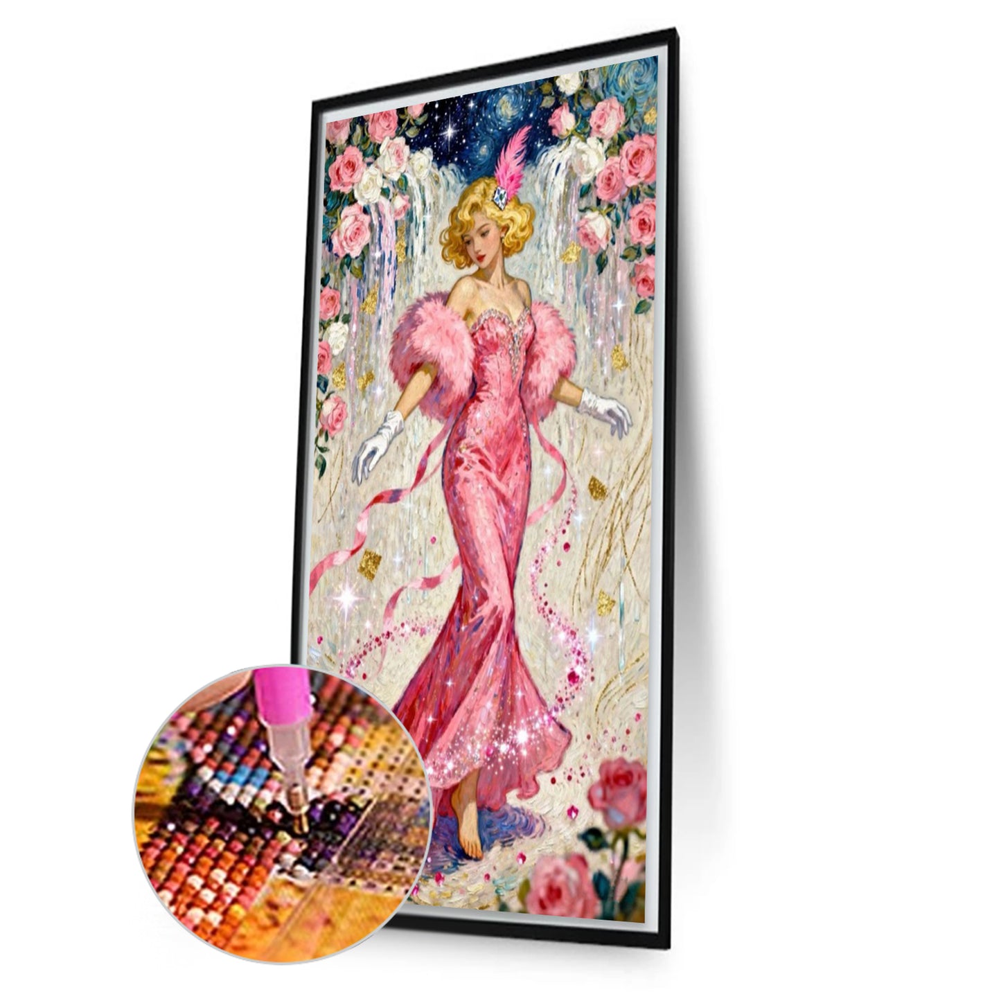 Pink Lady - Full Square Drill Diamond Painting 40*70CM